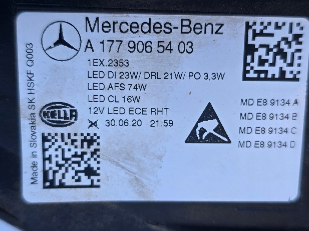 Frontscheinwerfer Mercedes-Benz W177 A1779065403 LED Rechts Headlight SCH4055952989th