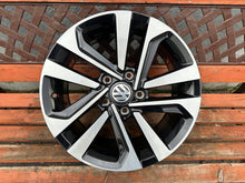 Load image into Gallery viewer, 1x Alufelge 16 Zoll 7.0&quot; 5x112 48ET Glanz Schwarz 5H0601025T VW Golf Viii