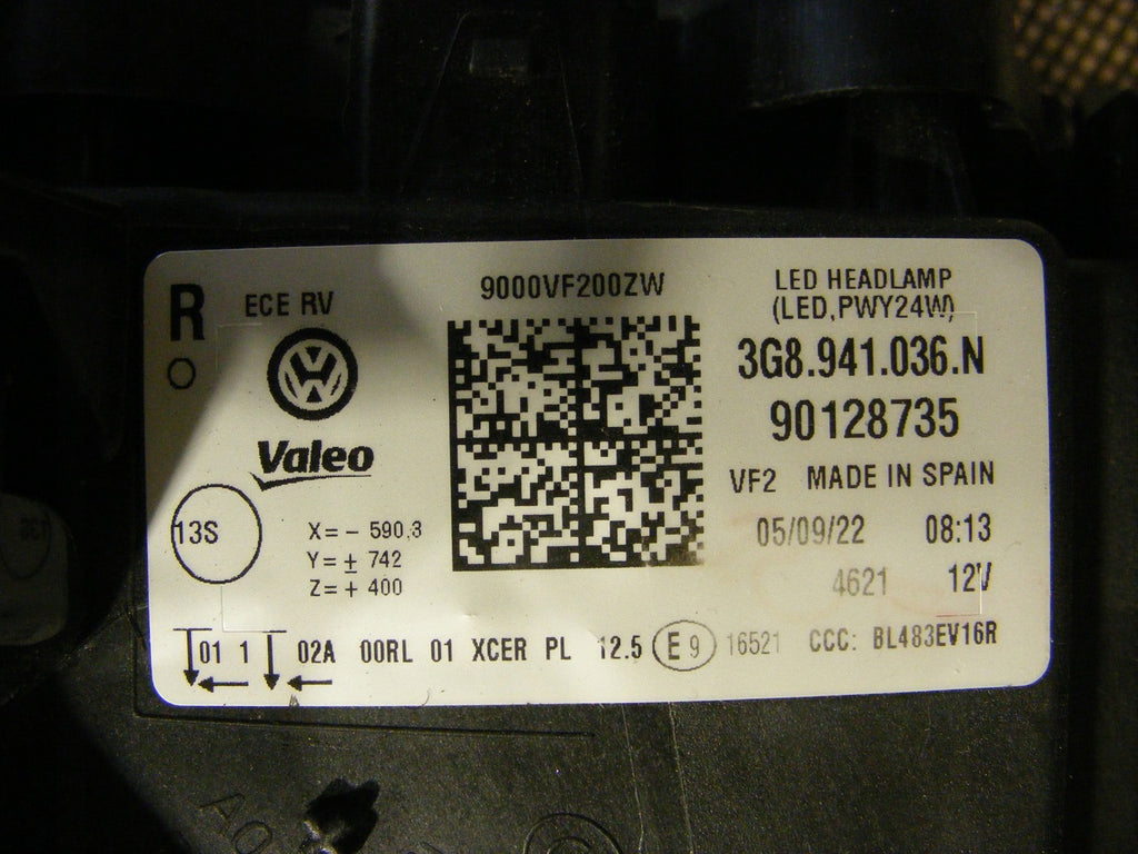 Frontscheinwerfer VW Arteon 3G8941036 LED Rechts Scheinwerfer Headlight SCH1130298803un