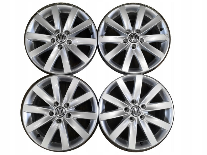 4x Alufelge 17 Zoll 7.0" 5x112 54ET Glanz Silber 5K0601025F VW I Rim Wheel FEL6836662159io
