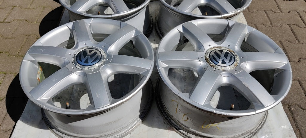 4x Alufelge 17 Zoll 7.5" 5x120 55ET Glanz Silber 7L6601025 VW Touareg Rim Wheel FEL5520925816jr
