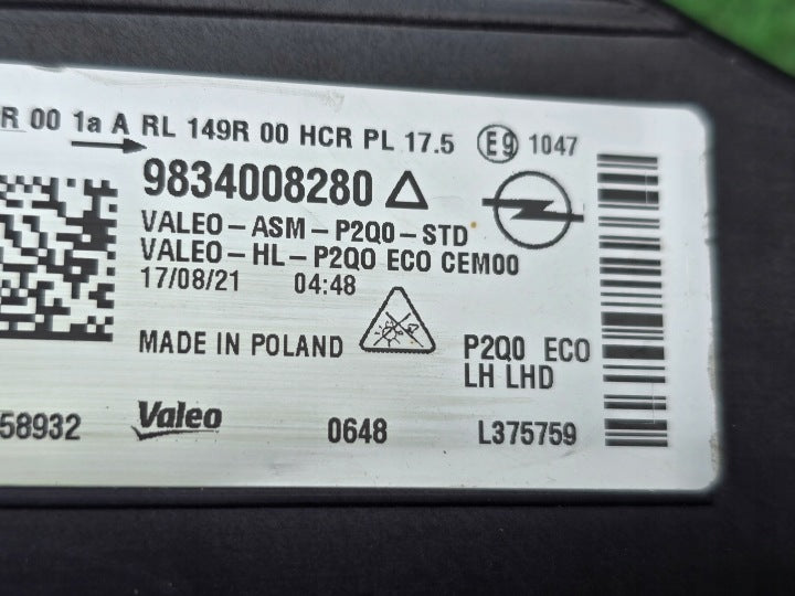 Frontscheinwerfer Opel Mokka 9834008280 LED Links Scheinwerfer Headlight SCH7593399449jt