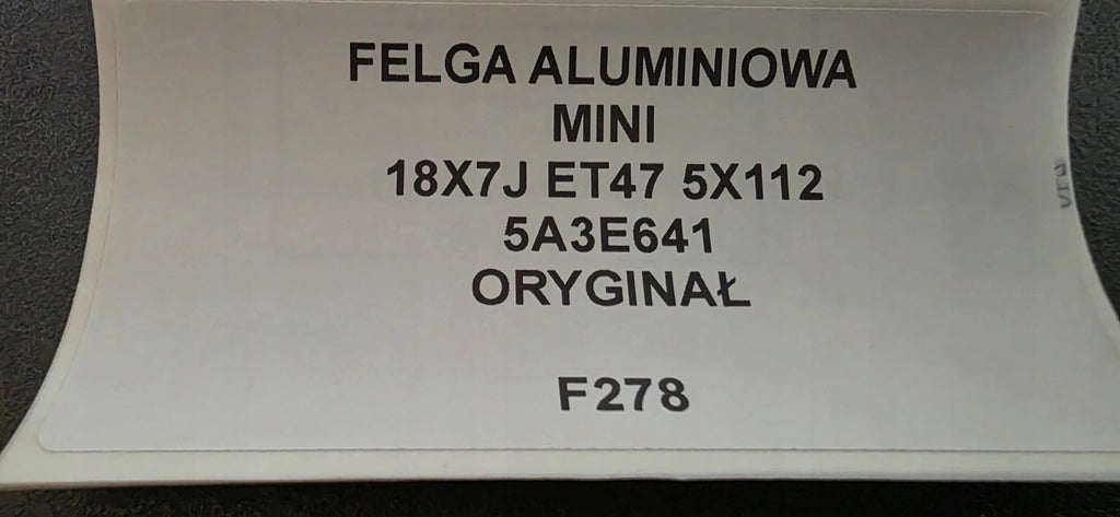 1x Alufelge 18 Zoll 7.0" 5x112 47ET Glanz 5A3E641 Mini Rim Wheel FEL8125518488nz