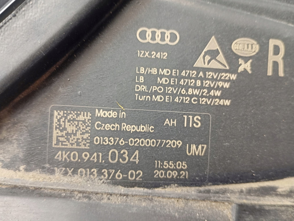 Frontscheinwerfer Audi A6 C8 4K0941034 Rechts Scheinwerfer Headlight SCH1572728681lx