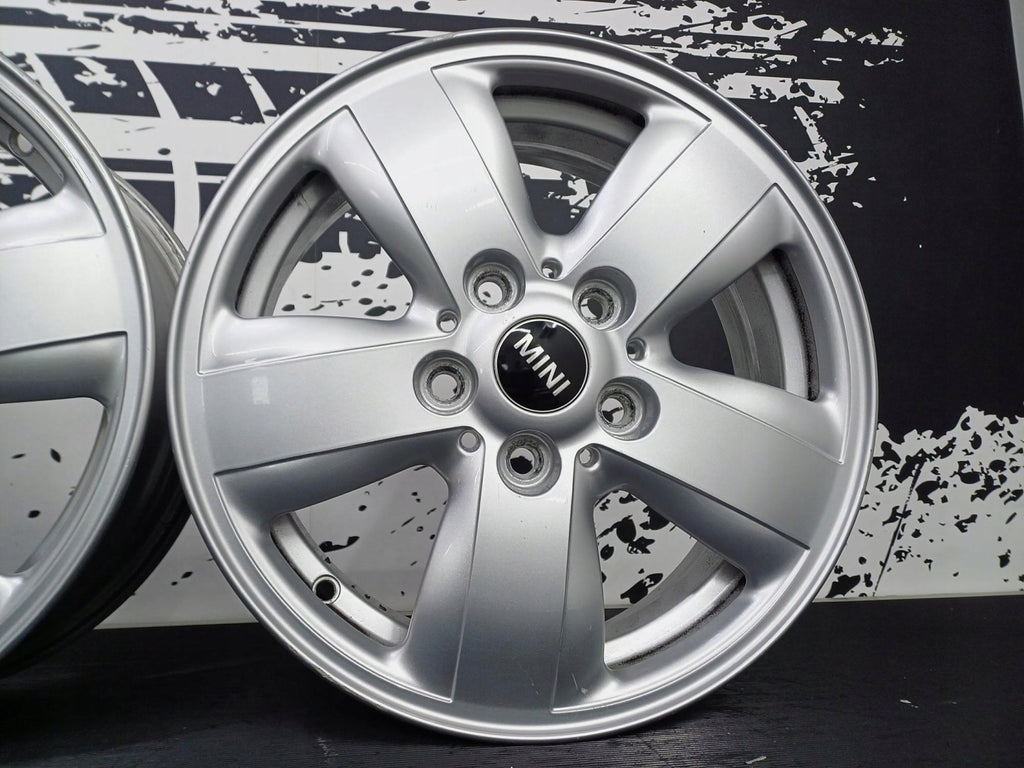 4x Alufelge 15 Zoll 5.5" 5x112 46ET Glanz Silber 6855110 Mini Rim Wheel FEL2690844308dy