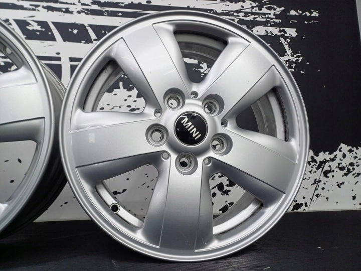 4x Alufelge 15 Zoll 5.5" 5x112 46ET Glanz Silber 6855110 Mini Rim Wheel FEL2690844308dy
