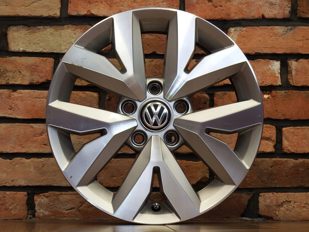 4x Alufelge 16 Zoll 6.5" 5x112 48ET Glanz Silber VW Golf Touran Rim Wheel FEL1050158444cu