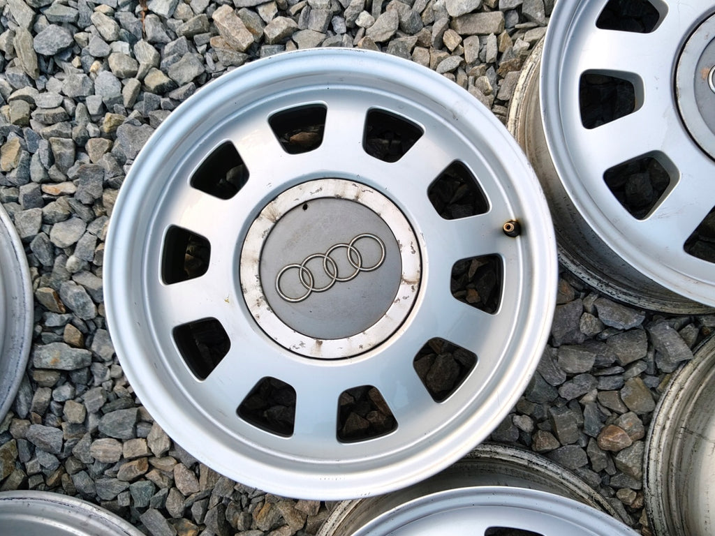 4x Alufelge 15 Zoll 6.0" 5x112 45ET Matt Silber 8D0601025D Audi Rim Wheel FEL9713856212eg
