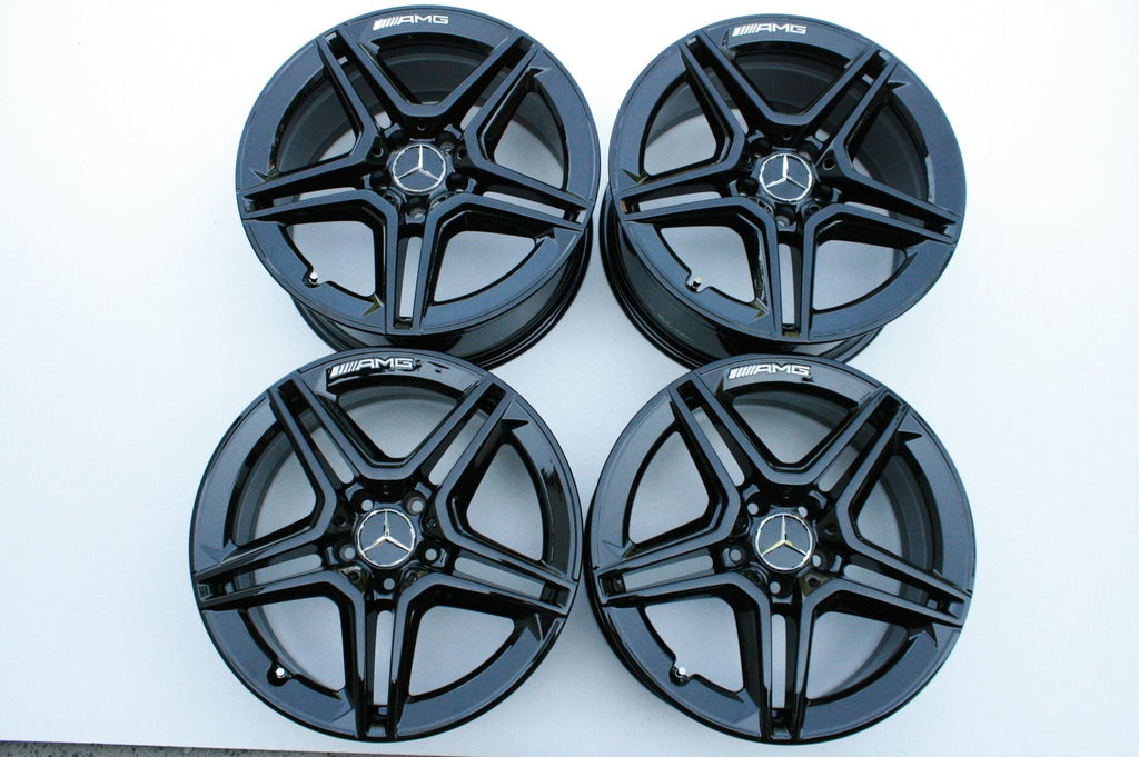 4x Alufelge 18 Zoll 7.5" 5x112 44ET Glanz Schwarz A2054019500 Mercedes-Benz Amg