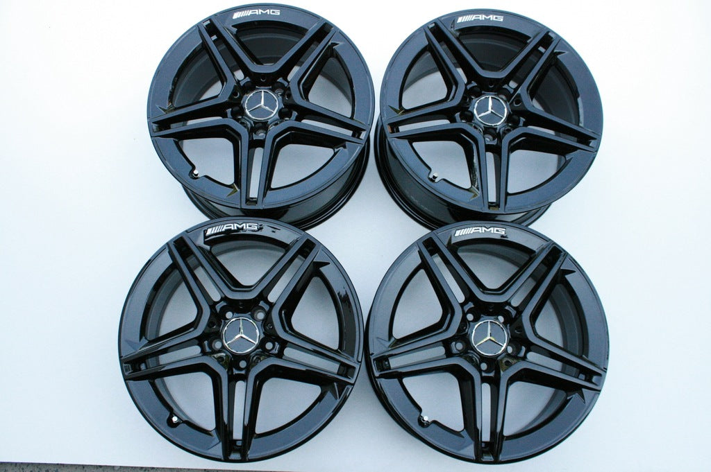 4x Alufelge 18 Zoll 7.5" 5x112 44ET Glanz Schwarz A2054019500 Mercedes-Benz Vito FEL8998317033wt
