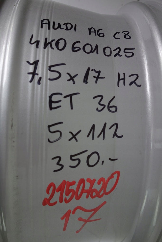 1x Alufelge 17 Zoll 7.5" 5x112 36ET 4K0601025 Audi A6 C8 Rim Wheel FEL1246854222gi