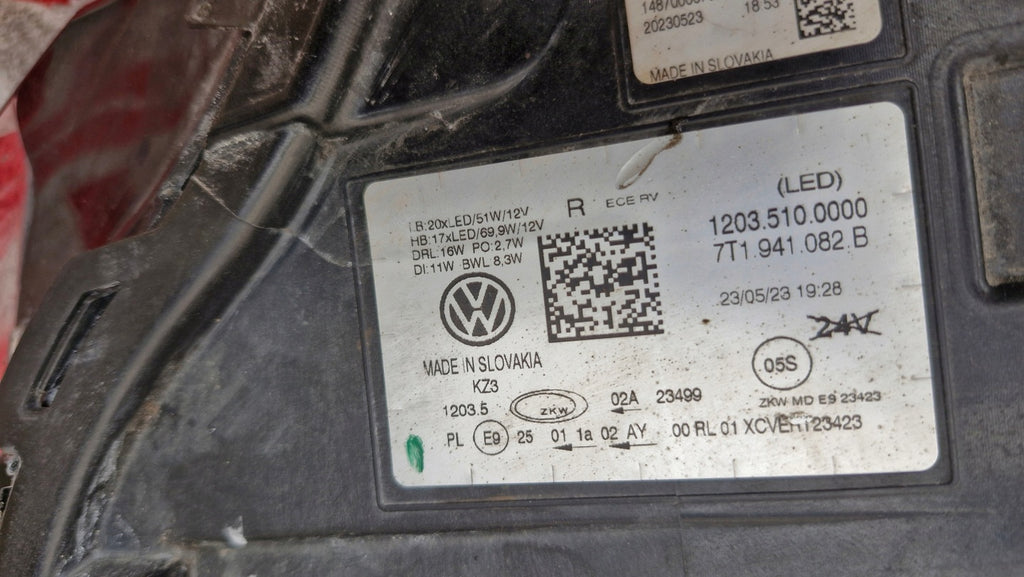 Frontscheinwerfer VW Multivan T7 7T1941082B LED Rechts Scheinwerfer Headlight SCH2772652365ci