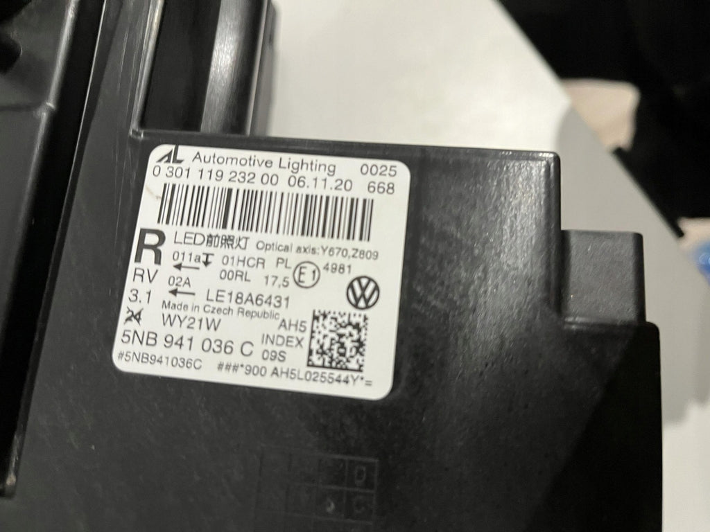 Frontscheinwerfer VW Tiguan 5NB941036C LED Rechts Scheinwerfer Headlight
