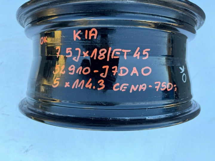 1x Alufelge 18 Zoll 7.5" 5x114.3 45ET 52910J7DA0 Kia Rim Wheel FEL7584224863sr