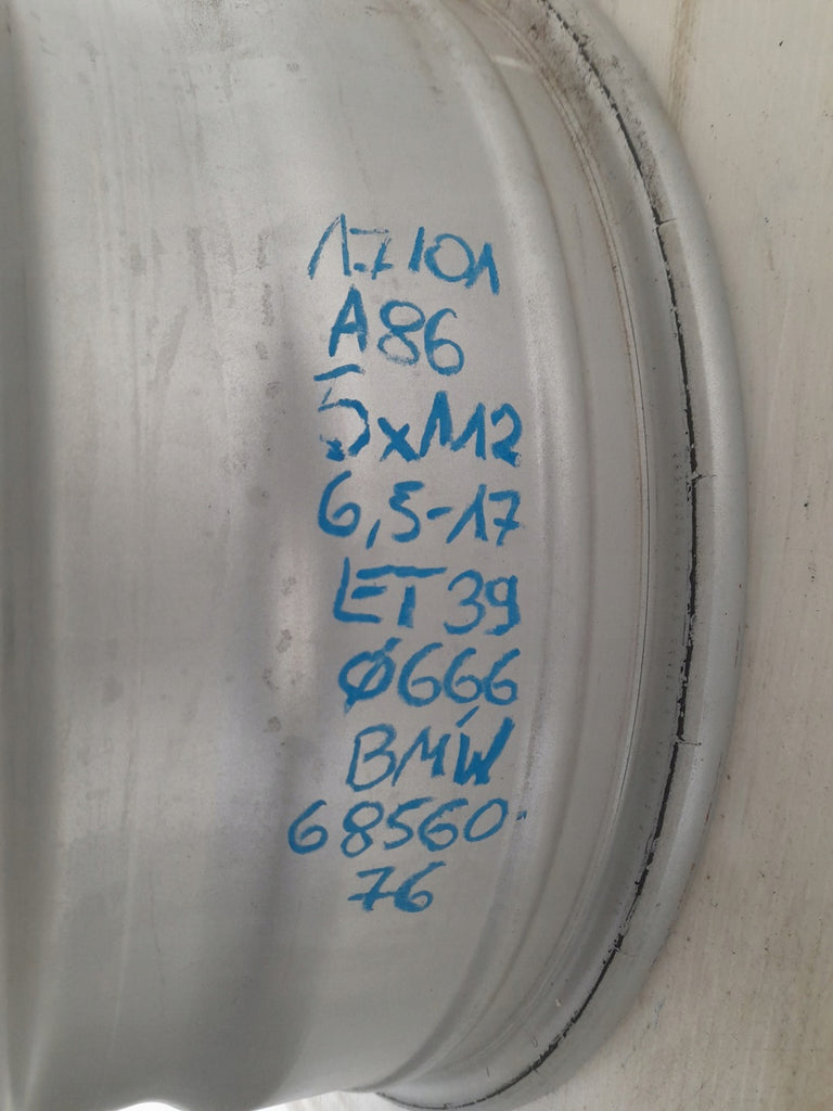 1x Alufelge 17 Zoll 6.5" 5x112 39ET Glanz Silber 6856076 BMW Rim Wheel FEL9859927174rl