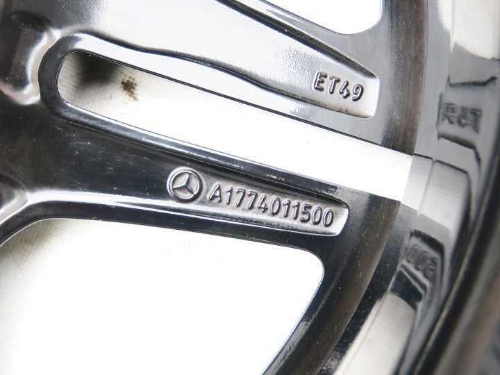 1x Alufelge 18 Zoll 7.5" 5x112 49ET Glanz Schwarz A1774011500 Mercedes-Benz W177 FEL5875063897hf