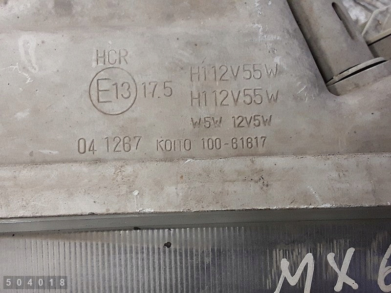 Frontscheinwerfer Mazda Mx-6 100-61617 Rechts Scheinwerfer Headlight SCH5264332209pp