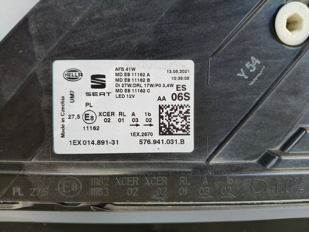 Frontscheinwerfer Seat Ateca 576941031B Full LED Links Scheinwerfer Headlight