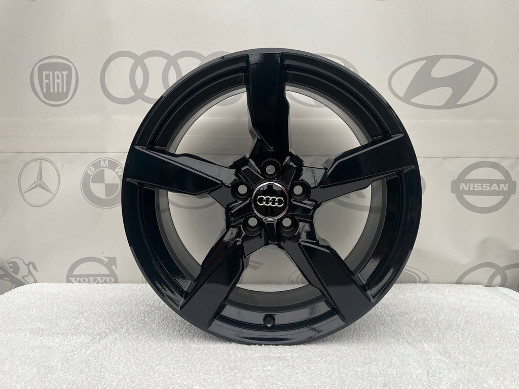 4x Alufelge 17 Zoll 7.5" 5x100 Glanz Schwarz 82A601025P Audi Rim Wheel FEL4730840552av