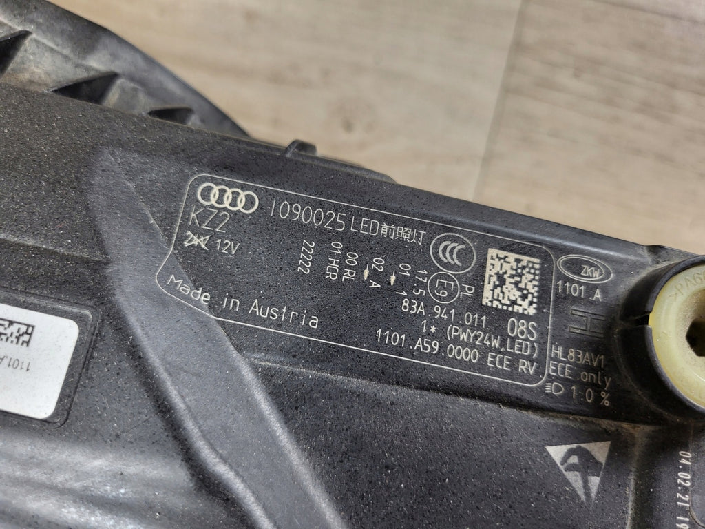Frontscheinwerfer Audi Q3 83A941011 Full LED Links Scheinwerfer Headlight SCH8407740924wy