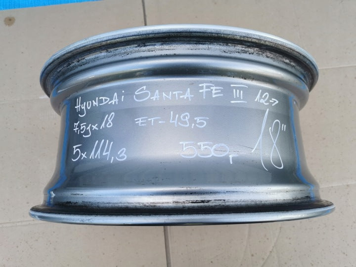 1x Alufelge 18 Zoll 7.5" 5x114.3 49 5ET 529102W285 Hyundai Santa III Fe FEL6183209292vt