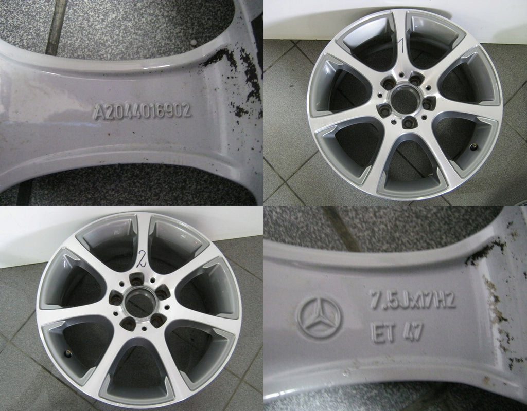 1x Alufelge 17 Zoll 7.5" 5x112 A2044016902 Mercedes-Benz Rim Wheel