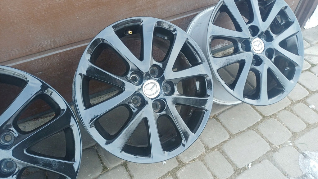 4x Alufelge 16 Zoll 7.0" 5x114.3 Schwarz Mazda Mpv I Rim Wheel FEL7119307827zt