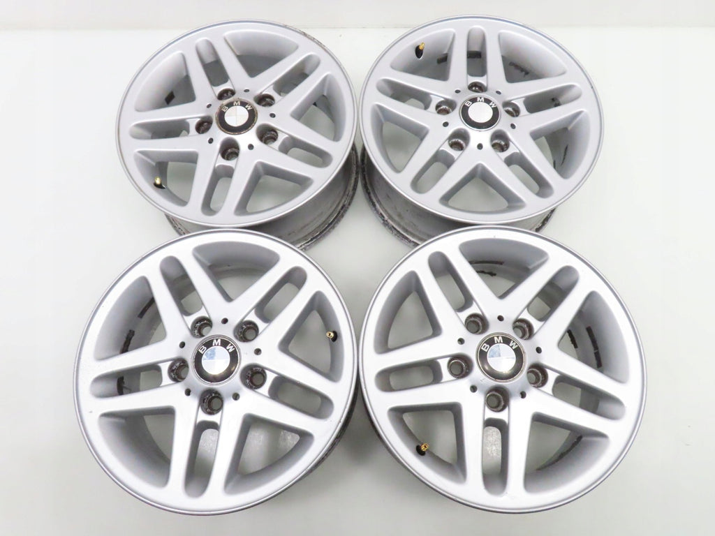 4x Alufelge 15 Zoll 6.5" 5x120 42ET Silber 1095368-7 BMW 3 E36 E46 E90 Rim Wheel FEL2093513076mi