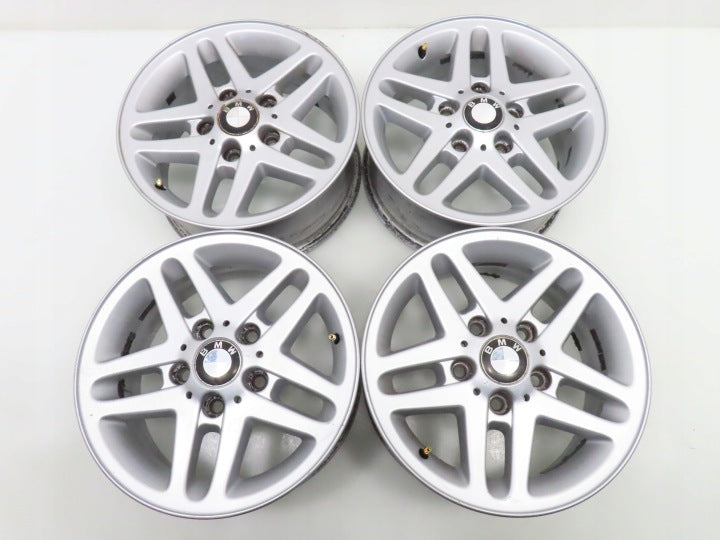 4x Alufelge 15 Zoll 6.5" 5x120 42ET Silber 1095368-7 BMW 3 E36 E46 E90 Rim Wheel FEL2093513076mi