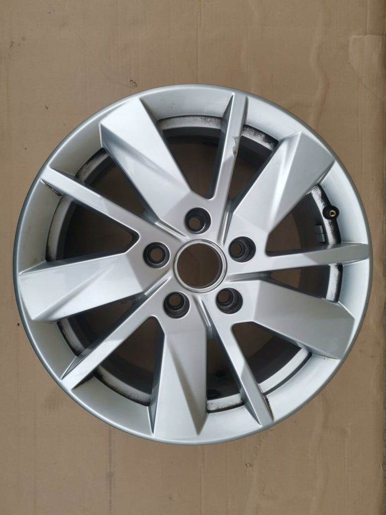 1x Alufelge 16 Zoll 6.5" 5x112 48ET Glanz Silber 2K7601025 VW Caddy Rim Wheel FEL2877113899zh
