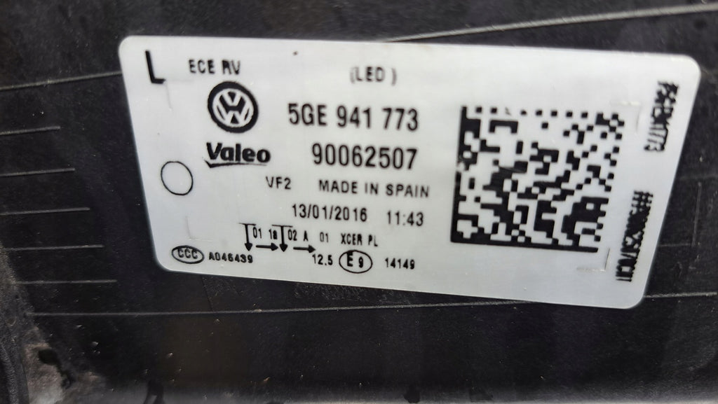 Frontscheinwerfer VW Golf VII 5g1 5GE941773 Full LED Links Headlight SCH4778828962rf