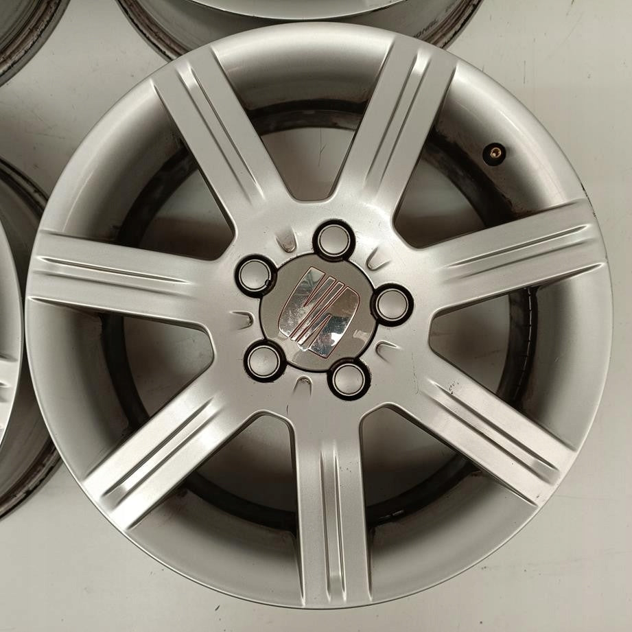 4x Alufelge 16 Zoll 6.5" 5x112 50ET Glanz Silber 5P0601025 Seat Toledo I FEL7574504620er