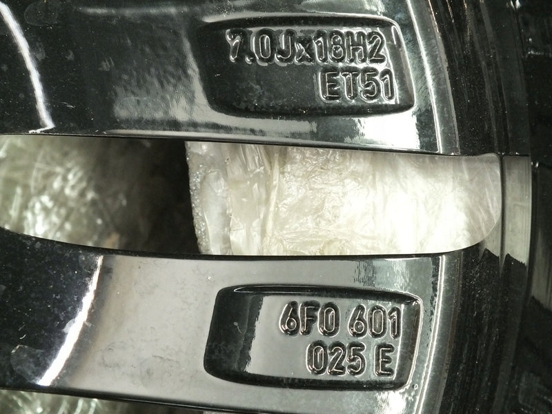 1x Alufelge 18 Zoll 7.0" 5x100 51ET Glanz Schwarz 6F0601025 Seat Rim Wheel