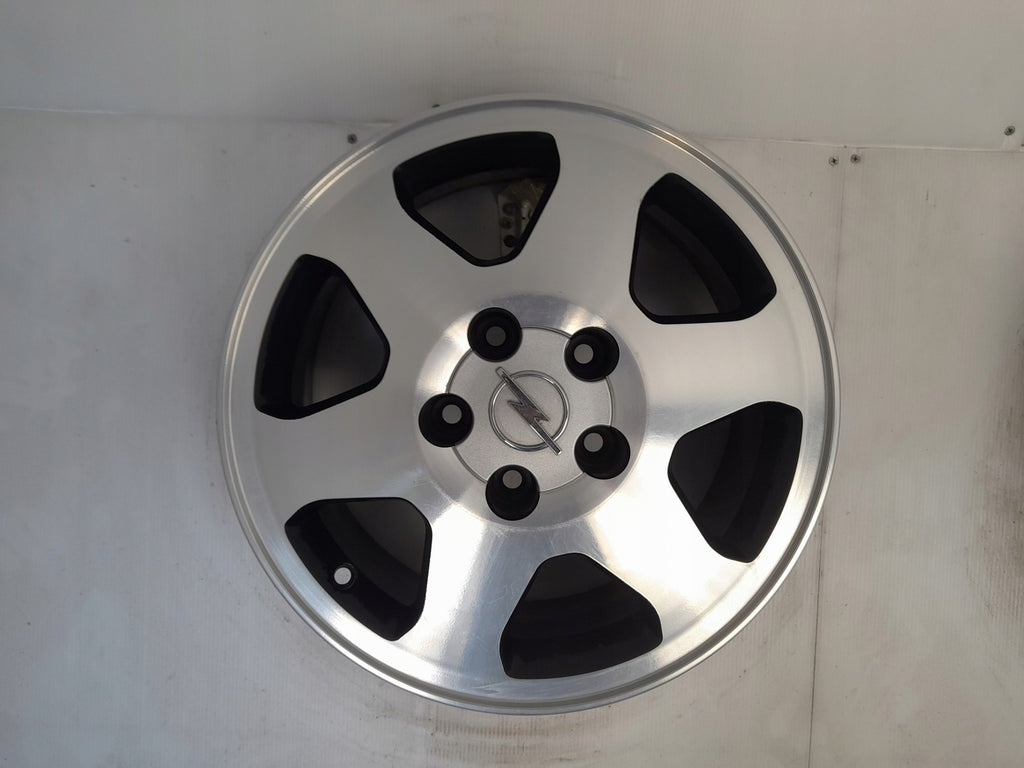 4x Alufelge 15 Zoll 6.0" 5x110 43ET Glanz Schwarz 60505 Opel Rim Wheel