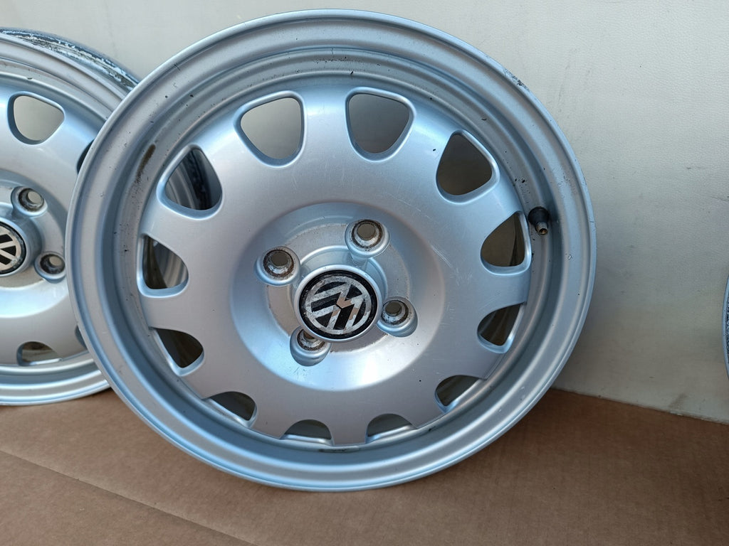 1x Alufelge 14 Zoll 4.5" 4x100 38ET 6E0601025D VW Lupo Rim Wheel