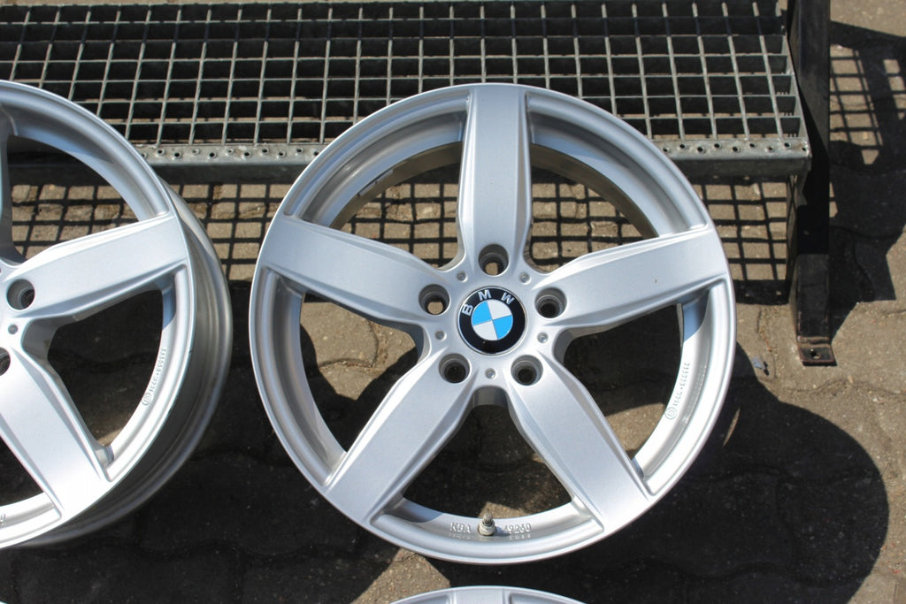 4x Alufelge 17 Zoll 7.5" 5x120 37ET Matt Silber KBA49260 BMW 3 F30 E90 Rim Wheel FEL9137102861qt