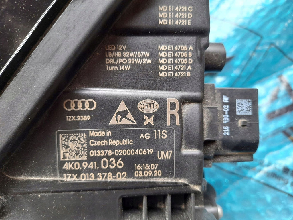 Frontscheinwerfer Audi A6 4K0941036 Rechts Scheinwerfer Headlight SCH6530012890oj