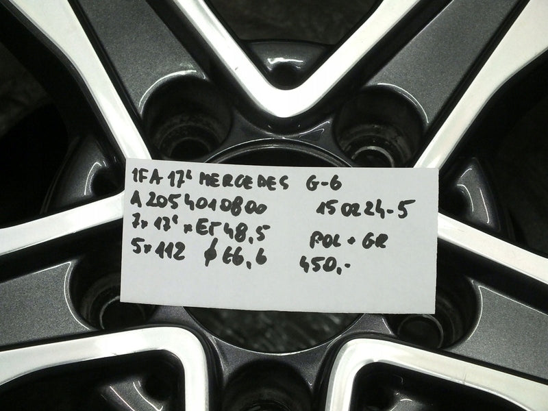1x Alufelge 17 Zoll 7.0" 5x112 48 5ET A2054010800 Mercedes-Benz A205 Rim Wheel FEL7992527752ag