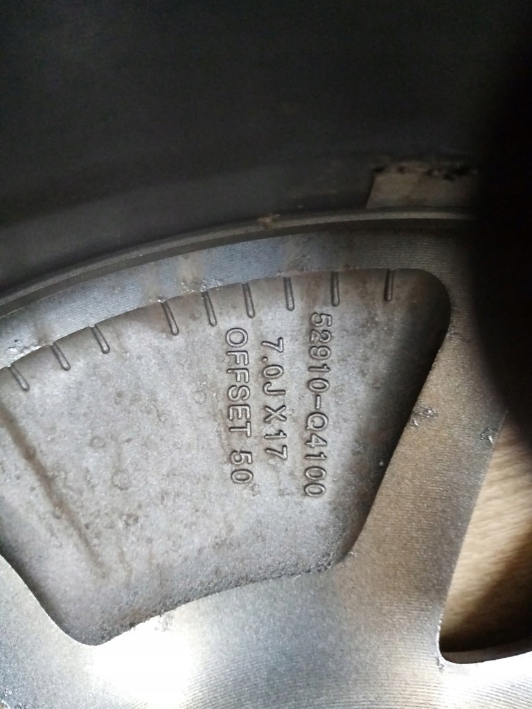 1x Alufelge 17 Zoll 7.0" 5x114.3 50ET 52910-Q4100 Kia Rim Wheel FEL4010786630az