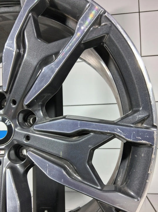1x Alufelge 20 Zoll 9.5" 5x112 43ET Glanz Graphit 8073792 BMW Rim Wheel FEL4656931435bl