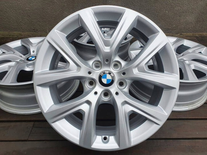 4x Alufelge 17 Zoll 6.5" 5x112 39ET Glanz Silber 6856076 BMW X1 F48 Rim Wheel FEL5574766925bc