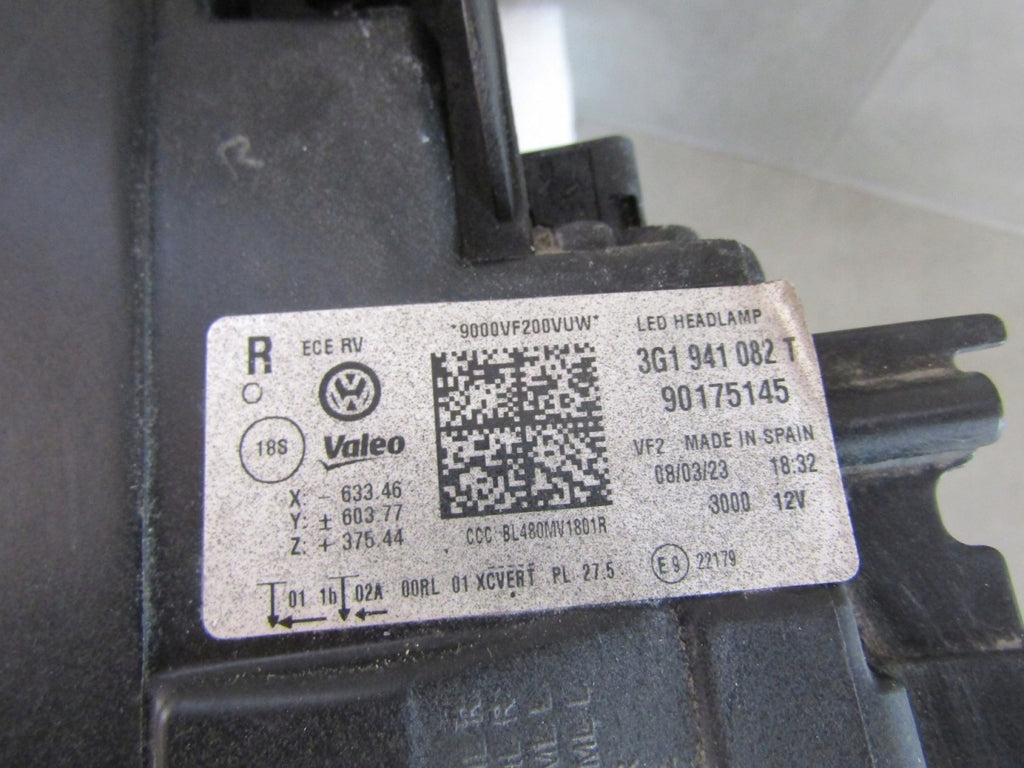 Frontscheinwerfer VW Passat B8 3G1941082T LED Rechts Scheinwerfer Headlight