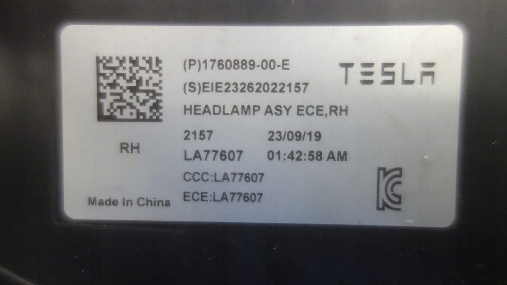 Frontscheinwerfer Tesla Model 3 1760889-00-E LED Rechts Scheinwerfer Headlight SCH9436211307xe