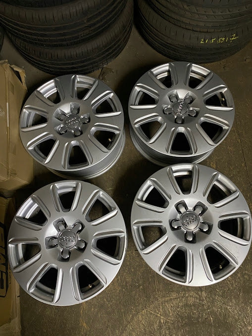 4x Alufelge 16 Zoll 6.5" 5x112 33ET Glanz Silber 8U0601025 Audi Rim Wheel