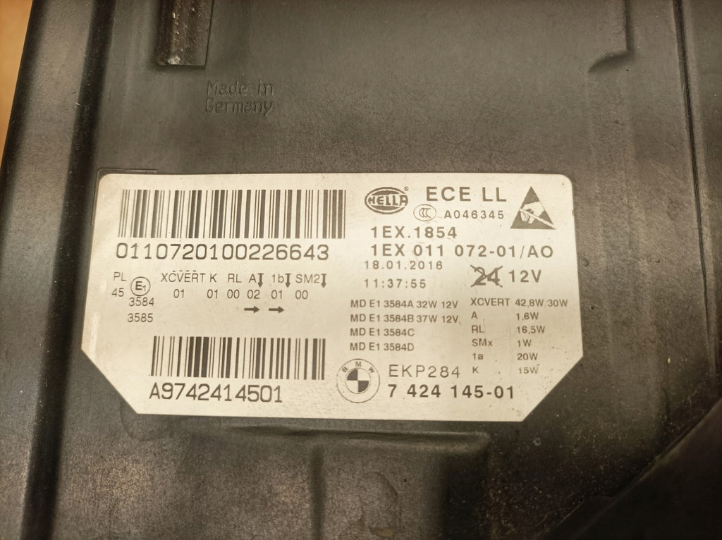 Frontscheinwerfer BMW 5 F11 F10 7424145-01 LED Links Scheinwerfer Headlight