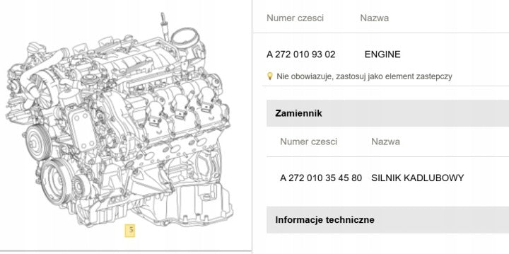 Motor Mercedes-Benz W203 272941 3.0 231PS 170kW 117TKm 2006 Benzin Unkomplett MOT9017890540rc