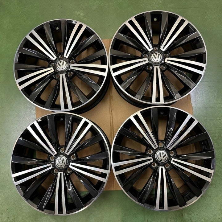 4x Alufelge 18 Zoll 7.0" 5x112 43ET Glanz Schwarz 5NA601025 VW Rim Wheel FEL6521410297ke