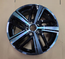 Load image into Gallery viewer, 1x Alufelge 17 Zoll 6.5" 5x112 49ET Glanz Schwarz 2K7601025C VW Caddy I FEL8511302395ok