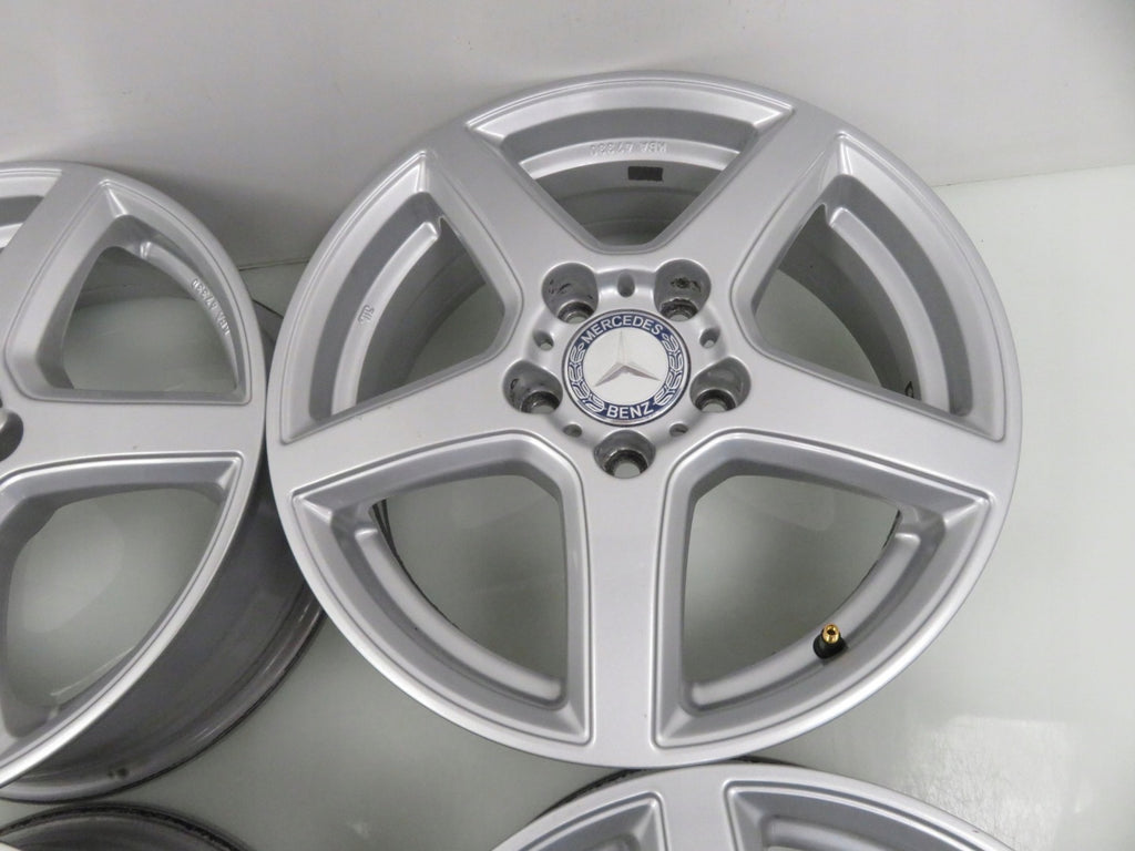 4x Alufelge 16 Zoll 6.0" 5x112 46ET Glanz Silber KBA47330 Mercedes-Benz FEL5260434613nk