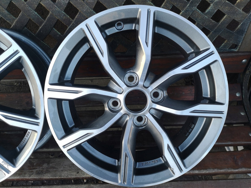 1x Alufelge 15 Zoll 5.5" 4x100 50ET Glanz Grau Mg Rim Wheel